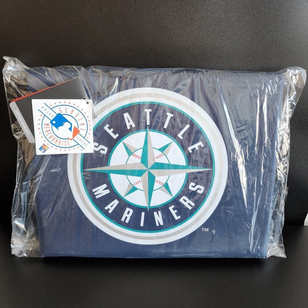Seattle Mariners Bleacher Cushion Stadium Seat Official MLB Handle 14x11 Navy